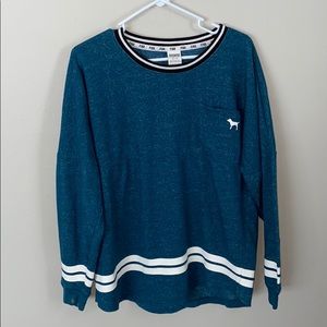 Varsity PINK Turquoise Sweatshirt